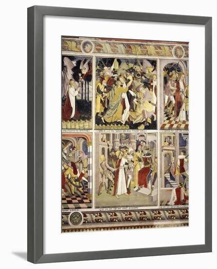 Betrayal of Jesus Christ and Jesus before Pilate, 1491-Giovanni Canavesio-Framed Giclee Print
