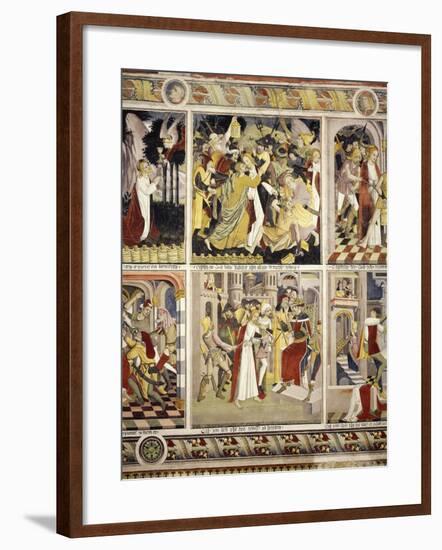 Betrayal of Jesus Christ and Jesus before Pilate, 1491-Giovanni Canavesio-Framed Giclee Print