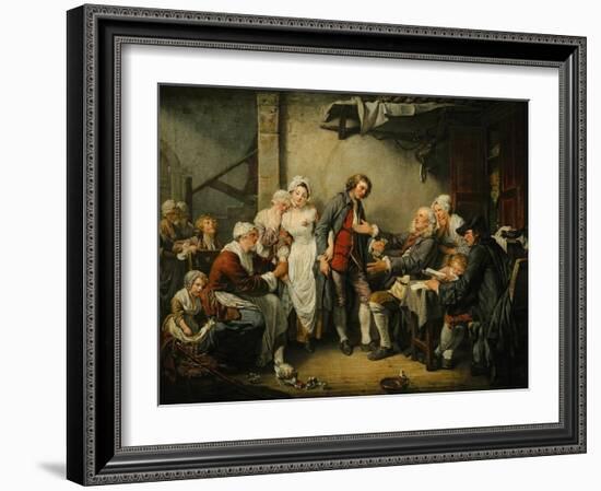 Betrothal in the Village, 1761-Jean-Baptiste Greuze-Framed Giclee Print