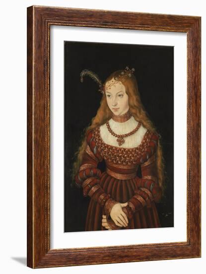 Betrothal Portrait of Sybille of Cleves, 1526-7-Lucas Cranach the Elder-Framed Giclee Print