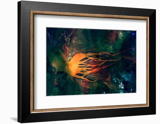 Betsiboka River, Madagascar. Satellite View. Colorful Collage. Elements of this Image Furnished by-Elen11-Framed Photographic Print