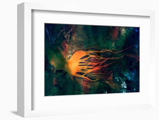 Betsiboka River, Madagascar. Satellite View. Colorful Collage. Elements of this Image Furnished by-Elen11-Framed Photographic Print