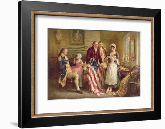 Betsy Ross, 1777-Jean Leon Gerome Ferris-Framed Art Print