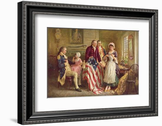 Betsy Ross, 1777-Jean Leon Gerome Ferris-Framed Art Print