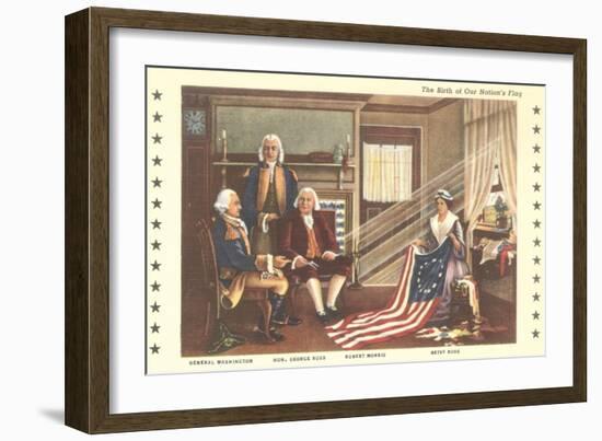 Betsy Ross and Birth of the Flag-null-Framed Premium Giclee Print