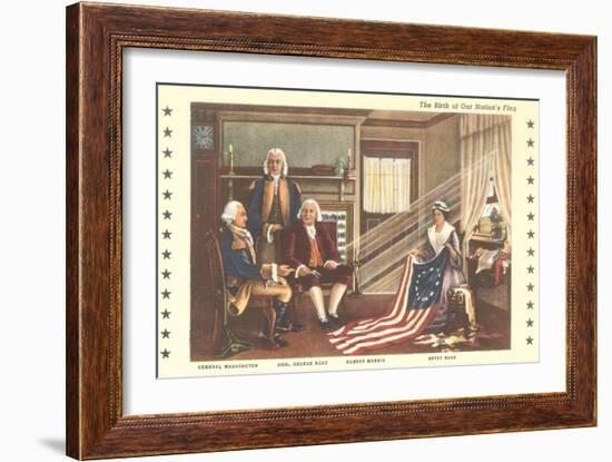 Betsy Ross and Birth of the Flag-null-Framed Premium Giclee Print
