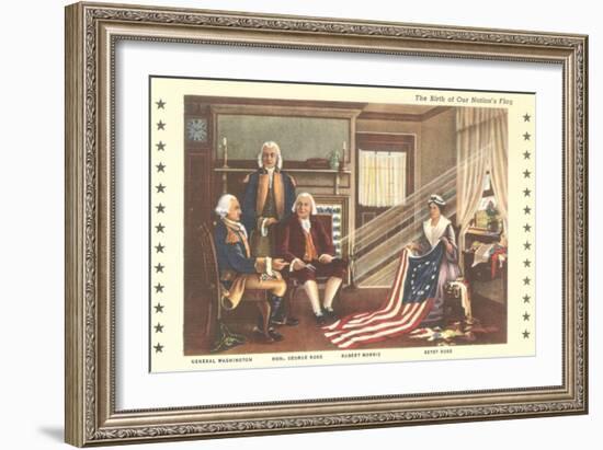 Betsy Ross and Birth of the Flag-null-Framed Art Print