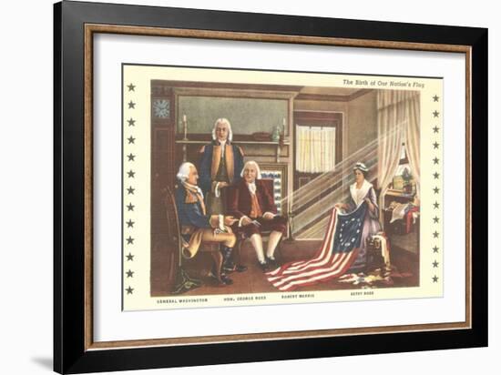 Betsy Ross and Birth of the Flag-null-Framed Art Print