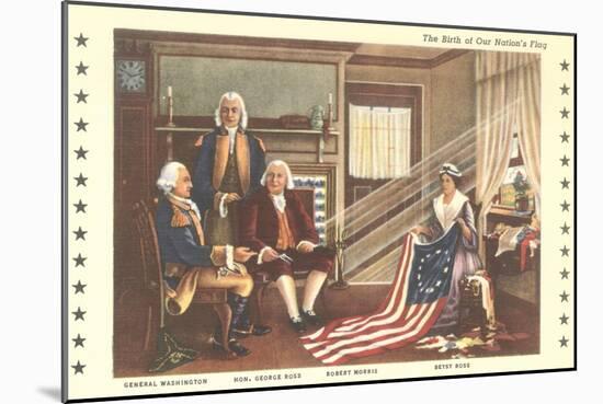 Betsy Ross and Birth of the Flag-null-Mounted Art Print