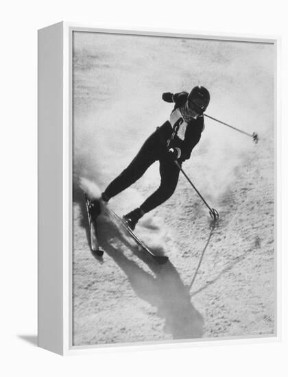 Betsy Snite During Winter Olympics-Ralph Crane-Framed Premier Image Canvas