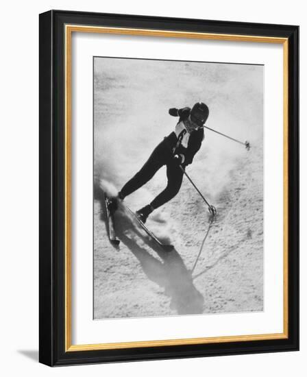 Betsy Snite During Winter Olympics-Ralph Crane-Framed Premium Photographic Print