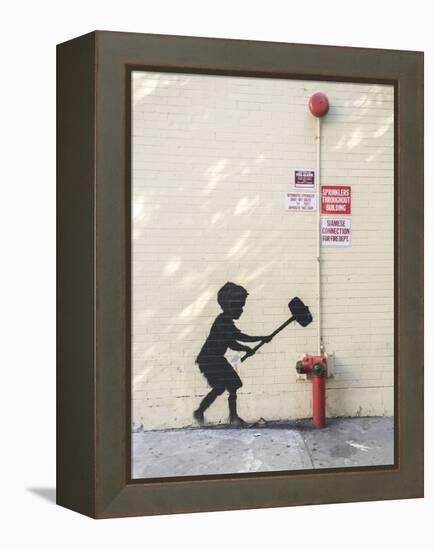 Better Out Than In-Banksy-Framed Premier Image Canvas