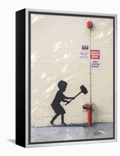 Better Out Than In-Banksy-Framed Premier Image Canvas