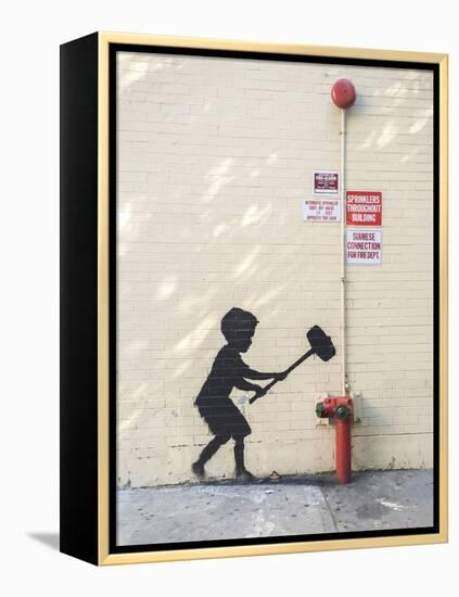 Better Out Than In-Banksy-Framed Premier Image Canvas