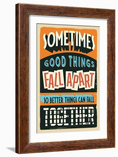Better Things Can Fall Together-Vintage Vector Studio-Framed Art Print