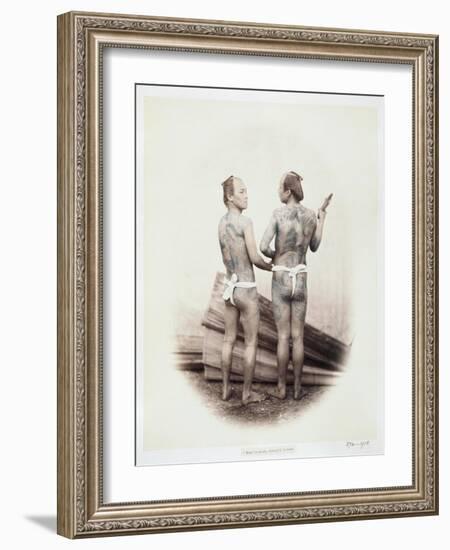 Betto or Groom, Tattooed a La Mode, 19th Century-Felice Beato-Framed Giclee Print