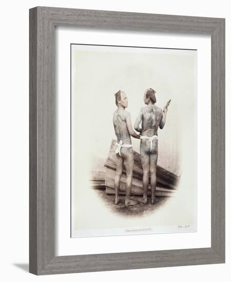 Betto or Groom, Tattooed a La Mode, 19th Century-Felice Beato-Framed Giclee Print