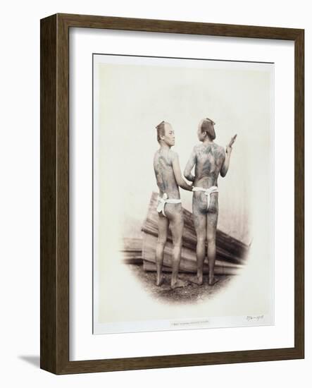 Betto or Groom, Tattooed a La Mode, 19th Century-Felice Beato-Framed Giclee Print