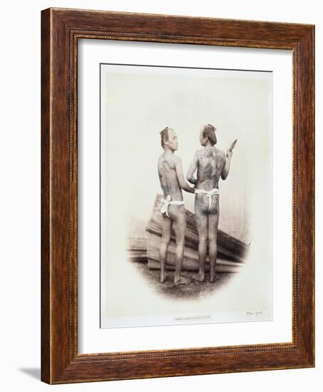 Betto or Groom, Tattooed a La Mode, 19th Century-Felice Beato-Framed Giclee Print