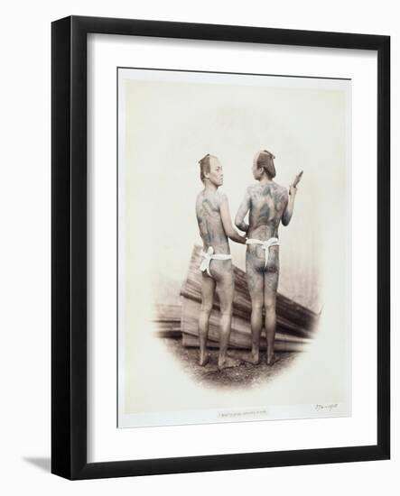 Betto or Groom, Tattooed a La Mode, 19th Century-Felice Beato-Framed Giclee Print