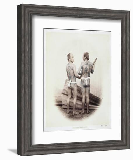 Betto or Groom, Tattooed a La Mode, 19th Century-Felice Beato-Framed Giclee Print