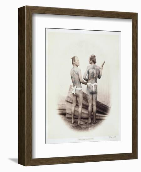 Betto or Groom, Tattooed a La Mode, 19th Century-Felice Beato-Framed Giclee Print