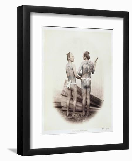 Betto or Groom, Tattooed a La Mode, 19th Century-Felice Beato-Framed Giclee Print