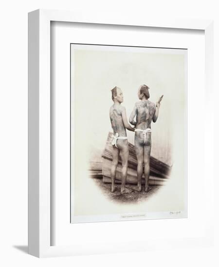 Betto or Groom, Tattooed a La Mode, 19th Century-Felice Beato-Framed Giclee Print