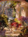 Flowered Courtyard-Betty Carr-Framed Stretched Canvas