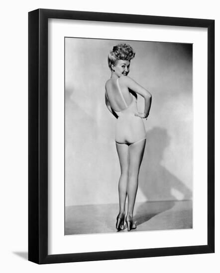 Betty Grable, World War II Pin-Up Picture, 1943-null-Framed Photo