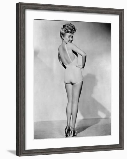 Betty Grable, World War II Pin-Up Picture, 1943-null-Framed Photo