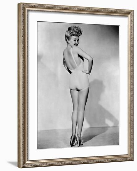 Betty Grable, World War II Pin-Up Picture, 1943--Framed Photo