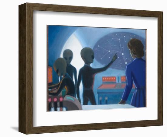 Betty Hill Abducted Aboard an Alien UFO-Michael Buhler-Framed Photographic Print