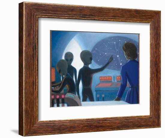 Betty Hill Abducted Aboard an Alien UFO-Michael Buhler-Framed Photographic Print