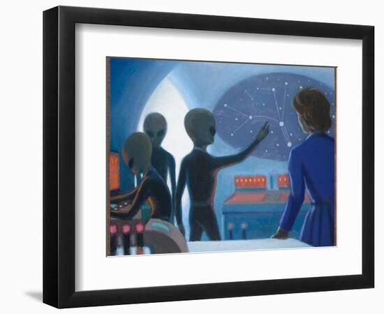 Betty Hill Abducted Aboard an Alien UFO-Michael Buhler-Framed Photographic Print