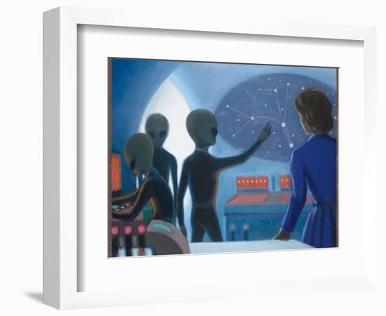 Betty Hill Abducted Aboard an Alien UFO-Michael Buhler-Framed Photographic Print