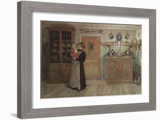 Between Christmas and New Year, from 'A Home' series, c.1895-Carl Larsson-Framed Giclee Print