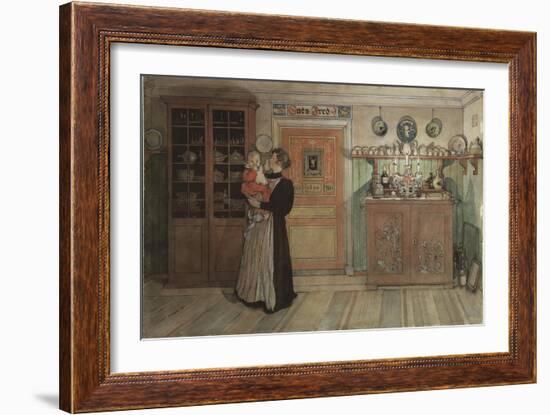Between Christmas and New Year, from 'A Home' series, c.1895-Carl Larsson-Framed Giclee Print