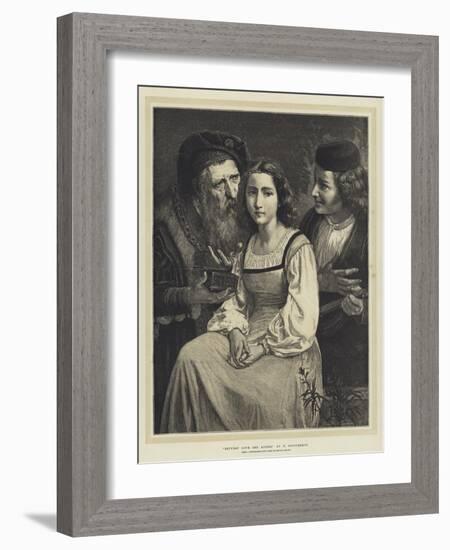 Between Love and Riches-William-Adolphe Bouguereau-Framed Giclee Print