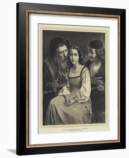 Between Love and Riches-William-Adolphe Bouguereau-Framed Giclee Print