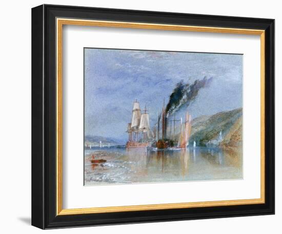 Between Quillebeuf and Villequier, C1832-J. M. W. Turner-Framed Giclee Print