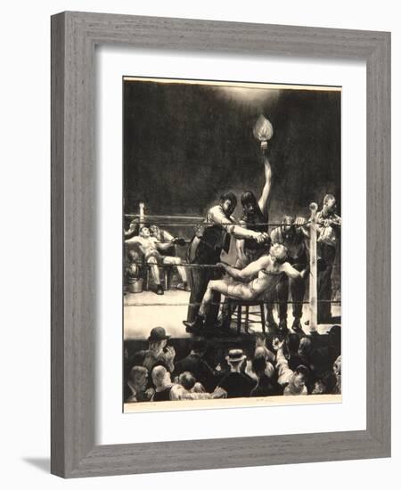 Between Rounds, Small, Second Stone, 1923-George Wesley Bellows-Framed Giclee Print