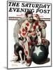 "Between the Acts" Saturday Evening Post Cover, May 26,1923-Norman Rockwell-Mounted Giclee Print