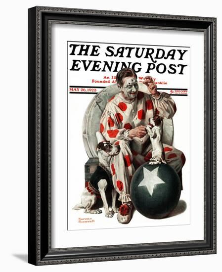 "Between the Acts" Saturday Evening Post Cover, May 26,1923-Norman Rockwell-Framed Giclee Print