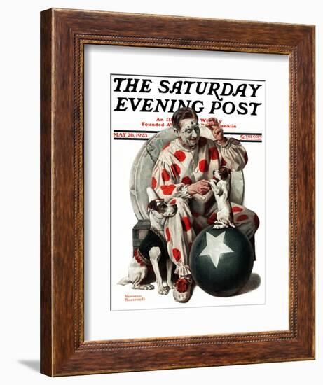 "Between the Acts" Saturday Evening Post Cover, May 26,1923-Norman Rockwell-Framed Giclee Print