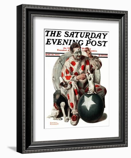 "Between the Acts" Saturday Evening Post Cover, May 26,1923-Norman Rockwell-Framed Giclee Print