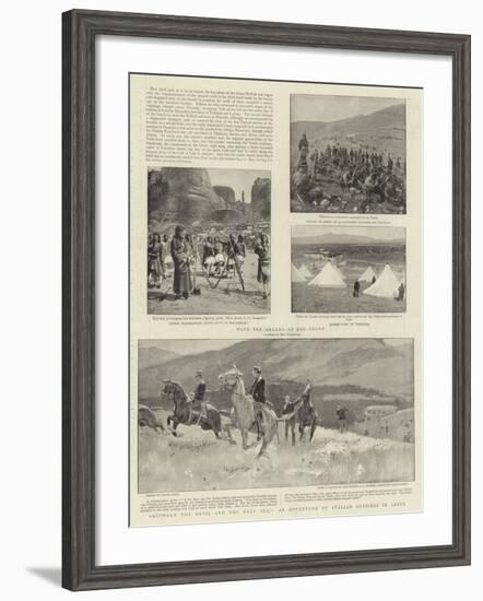 Between the Devil and the Deep Sea, an Adventure of Italian Officers in Crete-Frank Craig-Framed Giclee Print