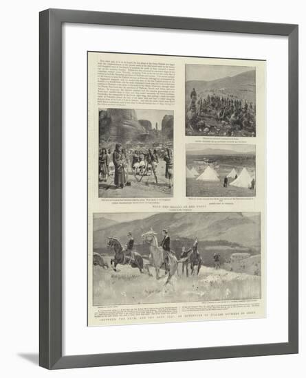 Between the Devil and the Deep Sea, an Adventure of Italian Officers in Crete-Frank Craig-Framed Giclee Print