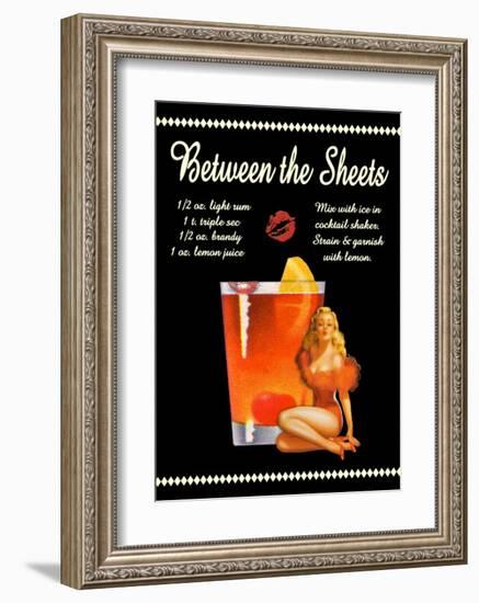 Between the Sheets Cocktail-null-Framed Giclee Print