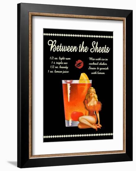 Between the Sheets Cocktail-null-Framed Giclee Print